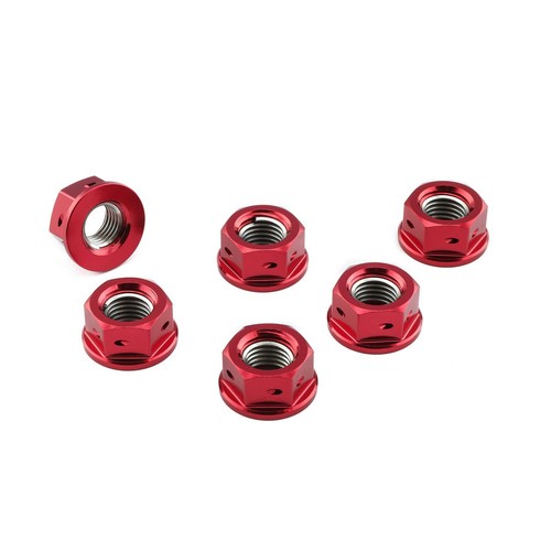Kettenradmuttern hinten rot